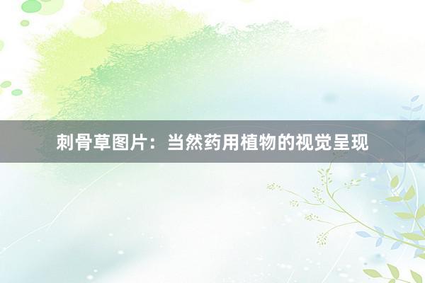 刺骨草图片：当然药用植物的视觉呈现